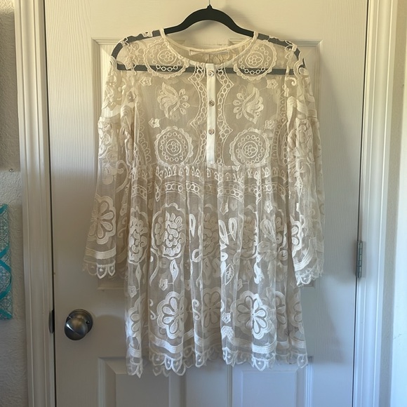 Jen’s Pirate Booty x Free People El Sol dress XS Fairy Core Little White Dress - Picture 7 of 11